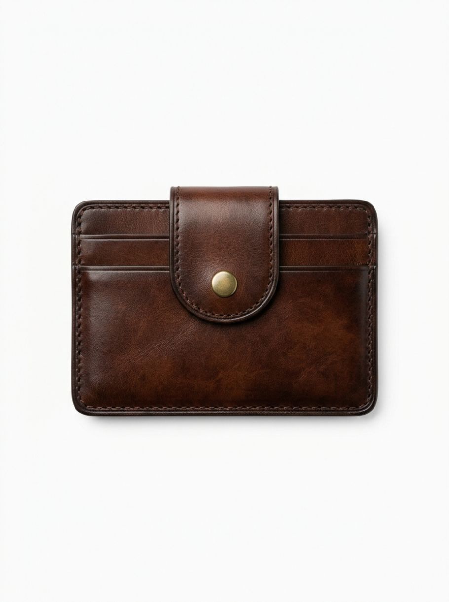 Hand-Burnished Calfskin Card Case
