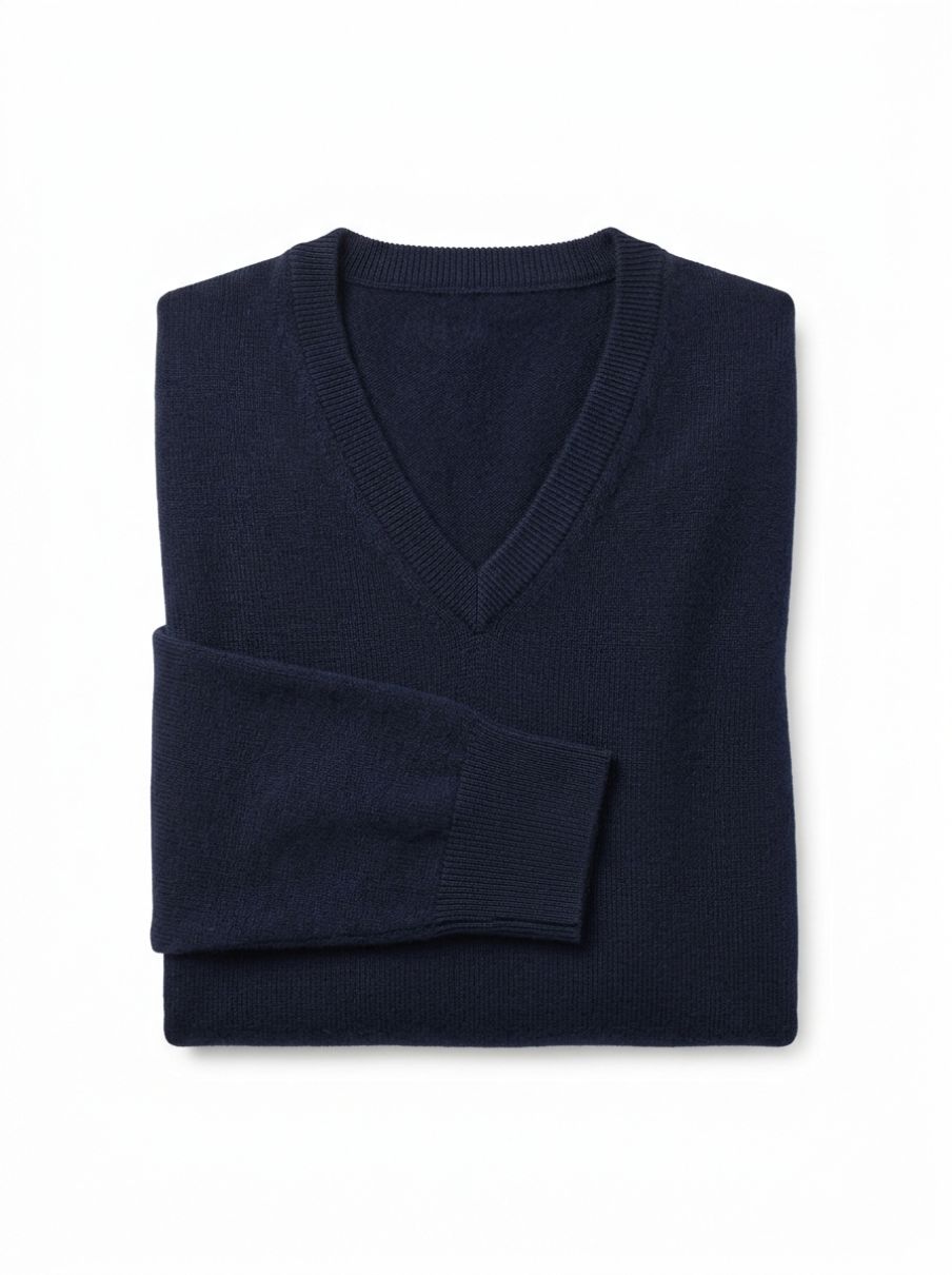 V-Neck Italian Merino Wool Sweater