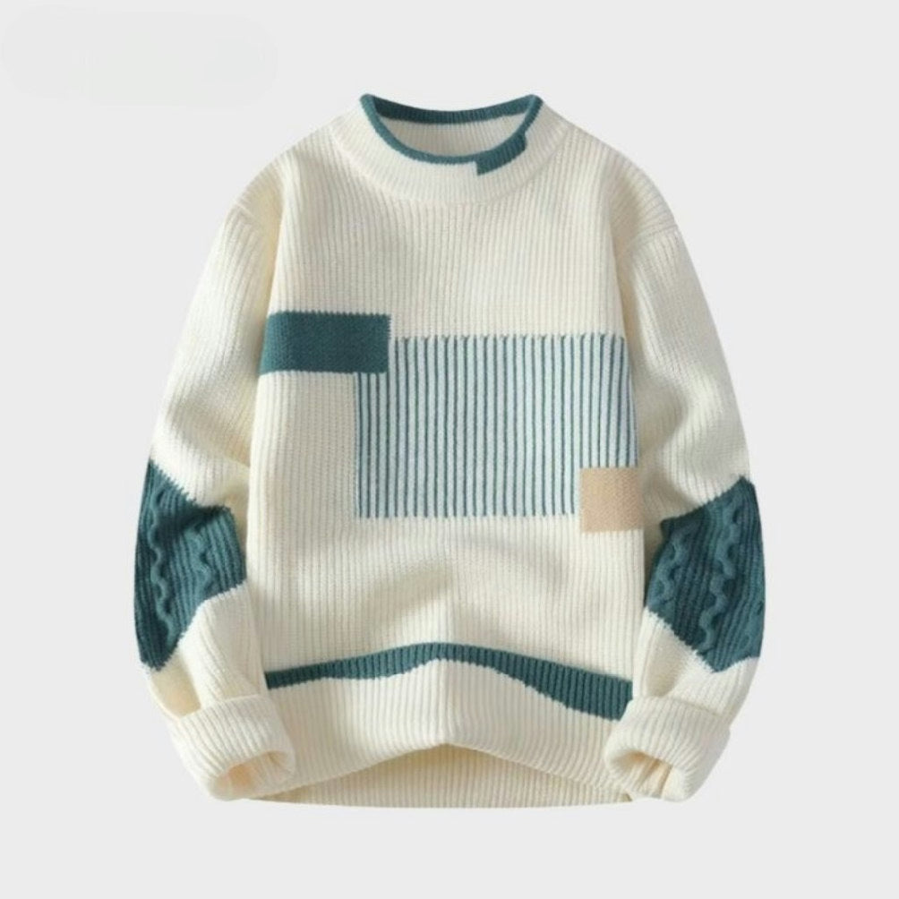 Color-Block Two-Tone Sweater