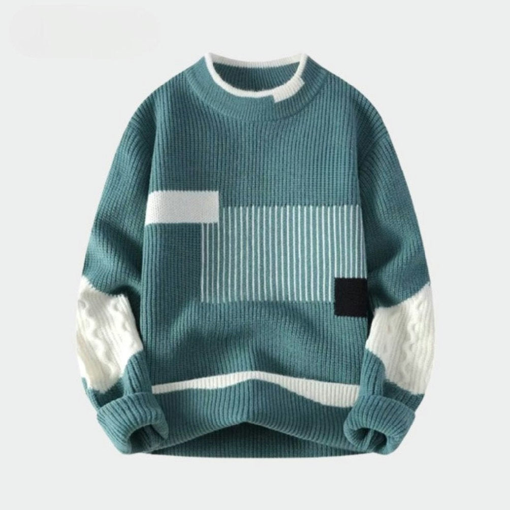 Color-Block Two-Tone Sweater
