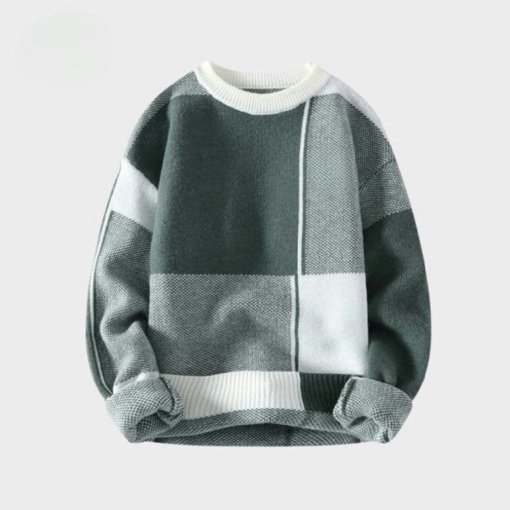 Retro Vintage Block Knit Sweater