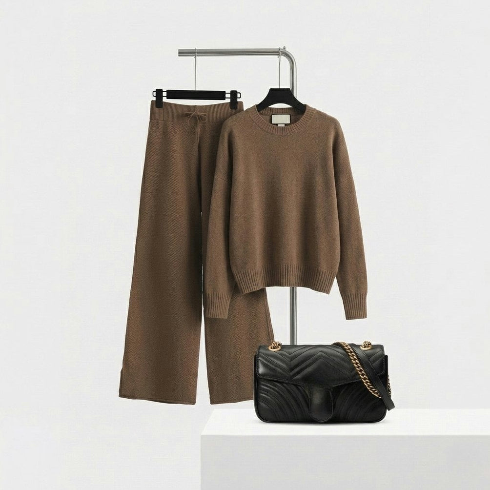 Cozy Luxe Knit Ensemble & Chain Bag