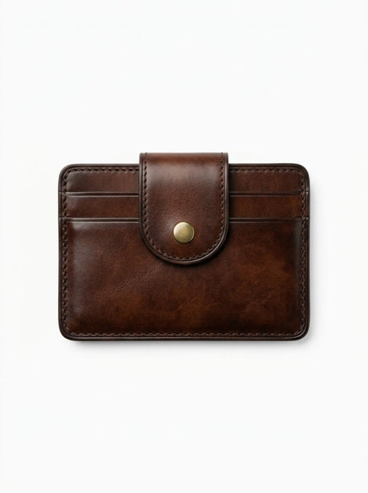 Hand-Burnished Calfskin Card Case