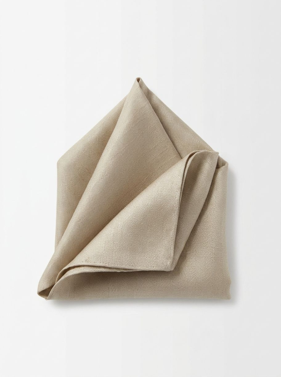 Silk-Linen Blend Pocket Square