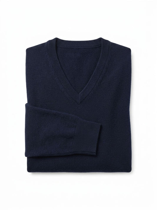 V-Neck Italian Merino Wool Sweater