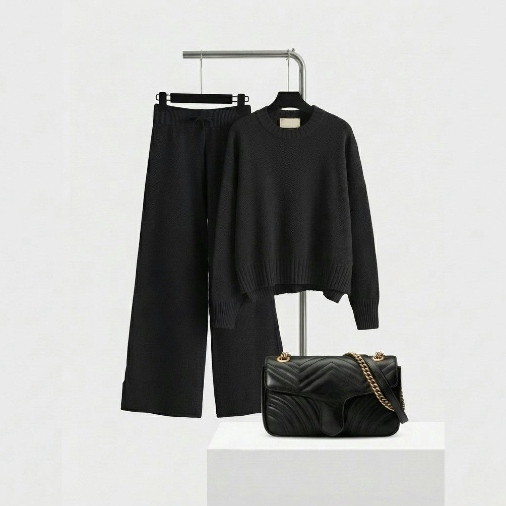Cozy Luxe Knit Ensemble & Chain Bag